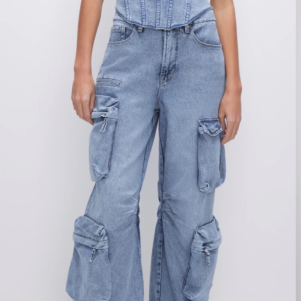 Good American Denim Cargo Pants in Indigo - Picture 10 of 10